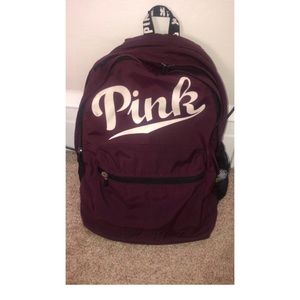 PINK Maroon College Campus Bookbag
